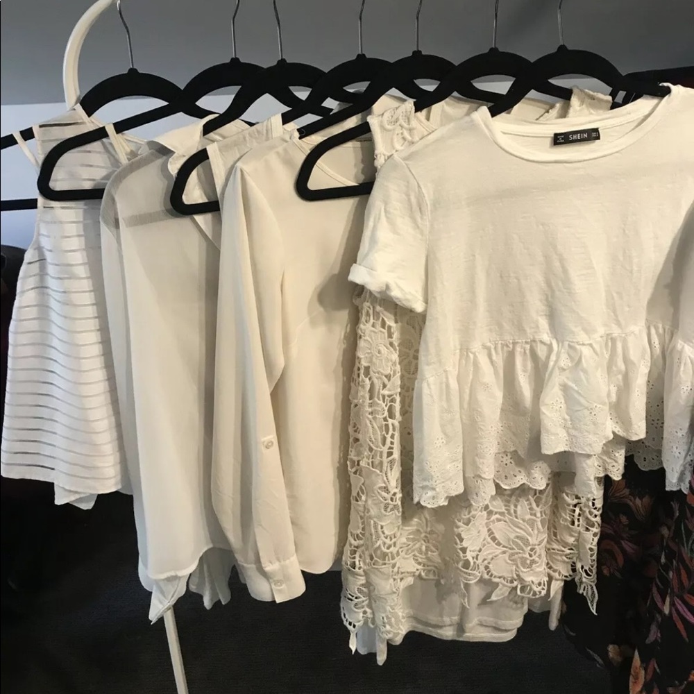 Lot Of Women’s White Tops - Tanks, Blouses